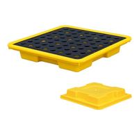 Générique Palette de rétention Robuste pour fûts de 208 litres (55 gallons), Plateau modulaire étanche avec Orifice de Drainage et passages pour Chariot élévateur, 33,5 x