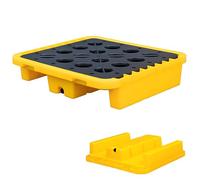 Générique Palette modulaire Robuste de rétention des déversements pour liquides industriels, bac de rétention Compatible avec Les Chariots élévateurs, conteneur en Plastique Durable pour entrepôts et
