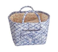 Générique Panier à Fleuri pour Chambre d', Pliable et Portable, idéal pour Le Rangement. (Blue, 32x26cm)