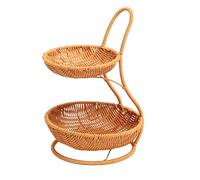 Générique Panier à fruits tissé en couches, organisateurs de rangement en plastique de styles en rotin pour comptoir de cuisine et table à manger, récipient à fruits convivial