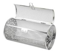 Générique Panier à Griller en Acier Inoxydable, Cage Rotative pour Four | Couleur Argenté, Cuisson Homogène, pour Poivrons et Asperges, Usage la Cuisine et Réunions Familiales