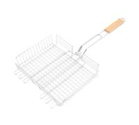 Générique Panier à Griller, Panier Barbecue Portable en Métal Robuste, Filet de Cuisson pour Les Fêtes, Les Pique-niques et Le Poulet.