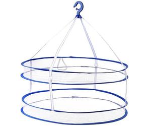 Générique Panier à Linge Couleur Aléatoire avec Crochet Anti-Vent Pliable Double Couche en Maille Design Détachable en Tissu Fin et Fil d'acier pour Sécher Pulls et
