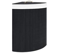 Générique Panier à Linge d'angle Bambou Noir 60 L, Maison & Jardin, Produits ménagers, Produits de blanchisserie, Paniers à Linge, Noir, (Poids 1.6KG)