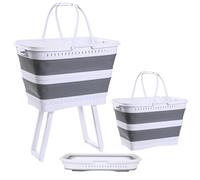 Générique Panier à Linge Pliable, Portable avec Poignée | Drainage Facile Par Le Bas, Convient à De Multiples Usages, Capacité De 26 Litres (B)