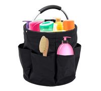 Générique Panier À Outils De Jardin Sac De Rangement Pliable, Panier Cylindrique Avec Poches Latérales, Seau De Rangement Portable Pour Les Produits Nettoyage Voyage