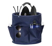 Générique Panier À Outils De Jardin Sac De Rangement Pliable, Panier Cylindrique Avec Poches Latérales, Seau De Rangement Portable Pour Les Produits Nettoyage Voyage