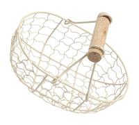 Générique Panier à Œufs en Fer Beige, Panier Décoratif et Organisateur Cuisine pour Fruits et Rangement Personnel à Domicile Porche