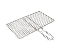 Générique Panier de Barbecue Grillage Fil Métallique Acier Inoxydable Fermeture Bouton Résistant à La Chaleur Convient pour Camping Randonné, 24x39cm - Grilles
