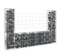 Générique Panier de Gabion en Forme de U avec 2 poteaux Fer 140x20x100 cm,Quincaillerie,Clôtures & barrières,Panneaux de clôture,Argent,11.25 KG,151275