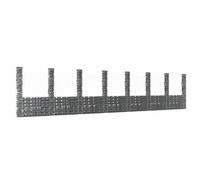 Générique Panier de Gabion en Forme de U avec 8 poteaux Fer 860x20x200 cm,Quincaillerie,Clôtures & barrières,Panneaux de clôture,Argent,98.85 KG,151295
