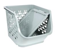 Générique Panier de Rangement Empilable Cuisine, Panier à Fruits et Légumes en Pp Robuste, Design Simple et Facile à Nettoyer, pour Petite la Cuisine