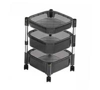 Générique Panier De Rangement Rotatif À 3 Niveaux, Étagère À Légumes Rotative en Plastique, Organisateur De Rangement De Salle De Bain/Cuisine,for Fruits,Pommes De Terre(Style 1)