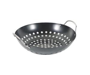 Générique Panier de Vidange en Acier au Carbone Résistant la Rouille Double Poignée, Panier de Cuisson Multifonction Antiadhésif pour Barbecue en Extérieur Professionnel