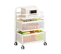 Générique Panier Rotatif De Stockage Multicouche Carré, Étagère À Légumes Rotative, Organisateur De Stockage De Salle De Bain/Cuisine, for Épicerie De Fruits Cors Pomme(Color 1,3 Tiers)