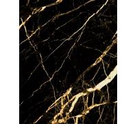 Générique Panneau Mural PVC Effet Marbre, 260 x 122 cm, Auto-adhésif, Imperméable, Noir et Or, pour Cuisine et Salle de Bains
