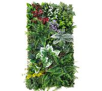 Générique Panneau Mural végétal Artificiel 50 cm x 100 cm pour intérieur et extérieur, avec Feuillage réaliste pour la Maison, Le Jardin, Le Bureau, la Boutique, Le café, Les Mariages (H)