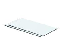 Générique Panneaux d'étagère 2 pcs Verre Trempé Transparent 40 x 15 cm, étagère Murale en Verre capacité de Charge 15 kg pour Maison et Magasin, Facile à Nettoyer