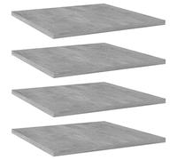 Générique Panneaux d'étagère Gris béton 4 pièces en Bois d'ingénierie, étagères de Rangement de Remplacement pour Ajouter Un Espace de Stockage supplémentaire à Vos Meubles existants,