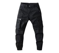 Générique Pantalon Cargo Militaire Homme,Pantalon De Travail Homme Jean Hiveren Coton Hiver Jogging Molleton Survêtement Léger Uni Casual Simple Personnalité Rue Mode (Le Noir,L)