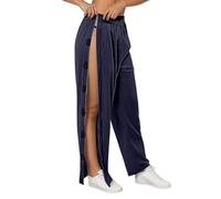 Générique Pantalon de Rééducation Post-Opératoire pour Femme - avec Ouverture Latérale Pratique, Coupe Large et Confortable en Survêtement