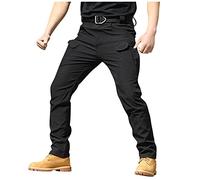 Générique Pantalon De Travail Homme Cargo Homme Elastique Sécurité Trekking Habillé Pluie Chantier Uniformes Chasse Hiver Slim Oversize Stretch Chaud Randonnée Baggy Vêtements 1#Noir XXL