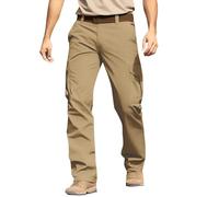Générique Pantalon de Travail Homme Cargo Multipoches avec Genouillères Taille Elastique Extensible Résistant Durable Séchage Rapide Léger Tactique Militaire Treillis Randonnée Chasse Moto