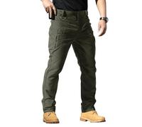 Générique Pantalon de Travail Homme Cargo Multipoches avec Genouillères Taille Elastique Extensible Résistant Durable Séchage Rapide Léger Tactique Militaire Treillis Randonnée Chasse Moto