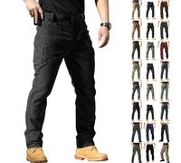 Générique Pantalon de Travail Homme Cargo Multipoches avec Genouillères Taille Elastique Extensible Résistant Durable Séchage Rapide Léger Tactique Militaire Treillis Randonnée Chasse Moto