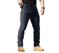 Générique Pantalon de Travail Homme Cargo Multipoches avec Genouillères Taille Elastique Extensible Résistant Durable Séchage Rapide Léger Tactique Militaire Treillis Randonnée Chasse Moto