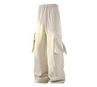 Générique Pantalon De Travail Homme Chantier,Pantalon Cargo Streetwear à Poches Multiples Entrejambe Basse Coupe Ample Cordon De Serrage Style Jogging Fuselé pour Un Look DéContracté