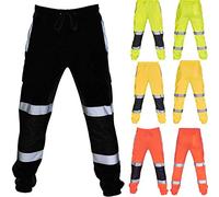 Générique Pantalon de Travail Homme Coton Pantalons de Sécurité Chantier Cargo Minimaliste Basique Jogging Délavé Pant Regular Fit Pants Classique Vêtement Noir 3XL