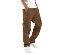 Générique Pantalon de Travail Multipoches pour Hommes Été Coton Léger Respirant Multi Poches Cordon Ajustable Cheville Urbain Randonnée