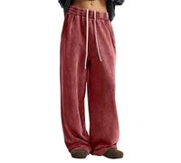 Générique Pantalon Jogging Large Homme Hiver Chaud Thermique Doublé en Polaire Y2k Sweatpants Grande Taille Pantalon De Survêtement Mode Ample Couleur Unie Jogging De Travail Taille élastique