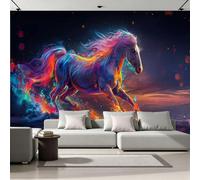 Générique Papier Peint 3D Intissé Cheval 250x175 cm Fresque Murale Impression HD Effet Relief Les Animaux Cool Décoration Murale Moderne pour Salon Chambre Bureau Sans Cadre 1A-36