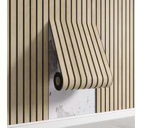 Générique Papier Peint Autocollant Imitation Bois,Panneaux Acoustiques Imperméables Effet Bois,3D Aspect Naturel, Revêtement Mural pour Salon, Chambre, Bureau, Cuisine,A2,1 Rolle 300x40cm