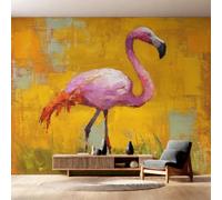 Générique Papier Peint Flamant Rose, Intissé Murale 366x254cm