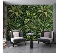 Générique Papier Peint Forêt Tropicale Humide, Paysage Naturel, Jungle, Feuilles De Palmier, Vert, Intissé, Fresque Murale Photo, Affiche, Décoration Intérieure, Papier Peint Pour Salon, Chamb