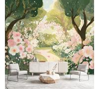 Générique Papier Peint Intissé Arbre Chemin de Rêve Romantique Forêt Panoramique Fresque Murale, Papier Peint Panoramique Pour Salon Chambre Fond TV Décoration - 350 x 256 cm