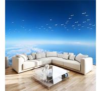Générique Papier Peint Intissé Avion Nuage 250x175 cm, Salon | Papier Peint Panoramique Minimaliste Fresque Murale, Décoration Murale Moderne, Chambre Bureau, Couloir 2L451