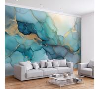 Générique Papier Peint Intissé Moderne Agate Marbre Rayure Moderne, Fluide Abstrait Art Muraux Photo pour Salon Chambre Bureau, Décoration Peinture Murale Papier Peint Panoramique 450L x 315H cm