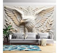 Générique Papier Peint Mural 3D En Relief Aigle | 250 Cm (L) X 175 Cm (H) - Sticker Mural En Relief Art Moderne Pour Chambre Et Salon - Intissé - Sans Adhésif - Aigle 250 Cm (L) X 175 Cm (H)