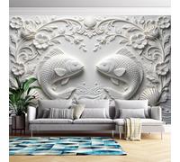 Générique Papier Peint Mural 3D En Relief, Motif Carpe Poissons, 60 Cm (H) X 120 Cm (L), Amovible Et Autocollant, Pour Salon Et Chambre-Décoration Intérieure Sur Le Thème Des Constellations