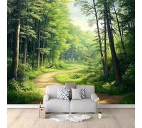 Générique Papier Peint Mural Chambre Peinture À L'Huile Forêt Chemin 300 x 210 cm Poster Geant Mural 3D Tableaux Muraux Tapisserie Photo, Salon Chambre d'enfants Mur de Fond Papier Peint Panoramique