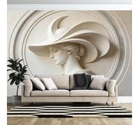 Générique Papier Peint Mural Papier Peint 250×175cm Motif Statue De Dame Effet 3D Style Antique Élégant Intissé Décoration Murale pour Salon Chambre Fond TV 250×175cm (L X H) (98×69 Pouces)