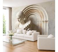Générique Papier Peint Mural Poster Mural 350×245cm Buste De Dame Renaissance Effet 3D Intissé Antique Décoration Murale pour Salon Chambre Fond TV 350×245cm (L X H) (138×96 Pouces)