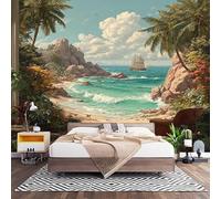 Générique Papier Peint Panoramique 400x280 cm Vert Fresque Murale Art 3D | Intissée Papier Peint Photo Paysages OcéAniques Et De Plage Tableaux Muraux Photo Trompe l'oeil Pour Salon Décoration Murale