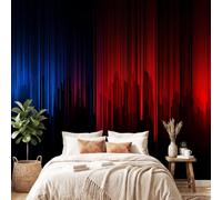 Générique Papier Peint Panoramique Abstrait Dégradé 250 x 175 cm Poster Murale,Papier Peint Panoramique Intissé Paysage Rayures pour Salon Chambre Tête de lit - Décoration Murale