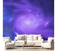 Générique Papier Peint Panoramique Cosmos Fantastique Poster Mural, Tourbillon Galaxie Papier Peint Intissé Salon Chambre d'Enfant Chambre Canapé TV Fond Décoration - 450 x 315 cm