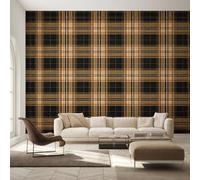 Générique Papier Peint Panoramique Écossais Tartan, Papier Peint Carreaux Rustiques Fond pour Chambre Wallpaper, Fresque Murale pour Salon Salle Deco Murale, 200x140cm D&O119